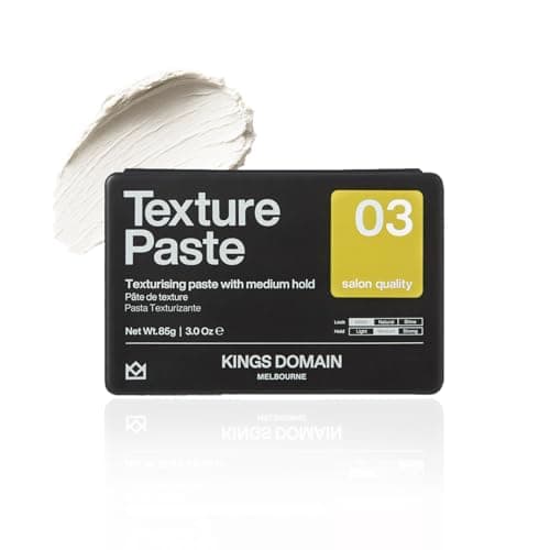 Kings Domain Melbourne Texture Paste | Matte Paste for Men | Medium Hold Styling Cream | Adds Natural Movement & Flexible Hold | 3oz Professional Grade - Image 1