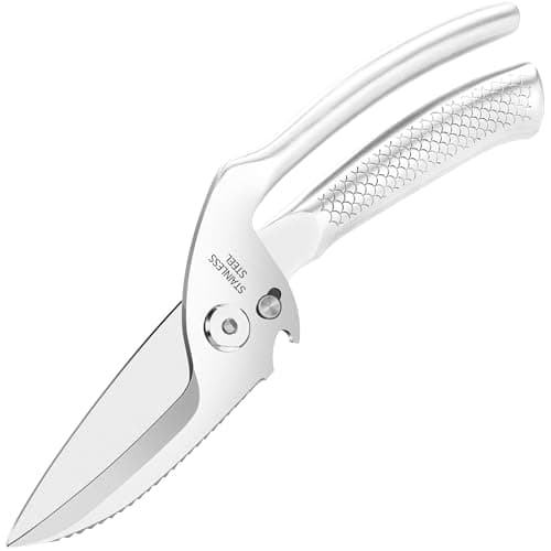 SLEMOON Heavy Duty Poultry Shears for Food, 3CR14 All-steel Forged Multi-function Detachable Kitchen Shears for Spatchcock Turkey,Chicken,Salad,Dishwasher Safe Anti-Slip Kitchen Gadgets - Image 1