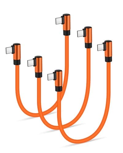 COOLSELL Silicone USB C Cable Short 1ft 90 Degree, 60W Fast Charging USB C to Type-C Cord Compatible with iPhone 16/15 Samsung Galaxy S23 S22 Google Pixel, iPad for Power Bank/Car/Office/Travel - Image 1