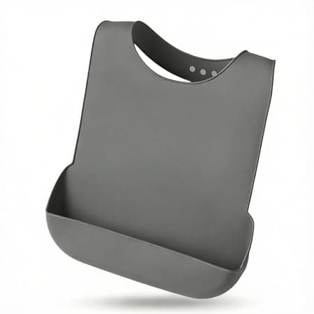 DegoCython Oversized Adult Bib with 3D Crumb Catcher, Food-Grade Silicone BPA-Free, Adjustable Button Closure, Easy Clean & Boil-Safe, Portable for Seniors Patients Home Travel Nursing Homes