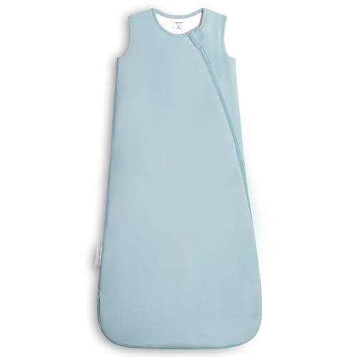 Cuddlebamboo Sleep Sack 1.0 TOG, Bamboo Viscose Baby Wearable Blanket, Sleeveless Sleep Sack 2-Way Zipper Baby Sleeping Bag, 0-3 Months (Slate) - Image 1