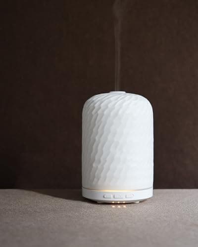 Onaboviva Essential Oil Diffuser - 2.4MHz Ultrasonic Ceramic Diffuser for Home, 120ml, Pulse&Continuous Mist, Bright/Dim/Breathing Lighting, Waterless Auto-Off, Aromatherapy Diffuser with USB Cable - Image 1