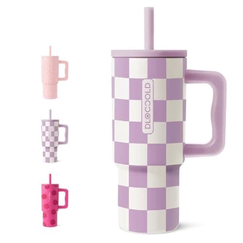 DLOCCOLD Kids 24 oz Tumbler with Handle and Silicone Straw Lid, Leakproof Insulated Tumbler with Spill Resistant Lid, Reusable Stainless Steel Tumbler Mug for Kid Boy Girl, Cupholder Friendly BPA Free - Image 1