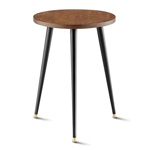 KINNARY Plant Stand Indoor, Mid Century Wood Plant Stand Plant Table for Flower Pots, Heavy Duty Metal Tall Plant Holder, Modern Home Decor Small Round Side End Table (11.8"x16") - Image 1