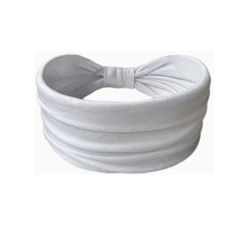 Headbands for Women Absorbed Sweat Sport Headband Wide Stretchy Hair Wrap Soft Large Knotted Hair Bands 1PCS White - Image 1