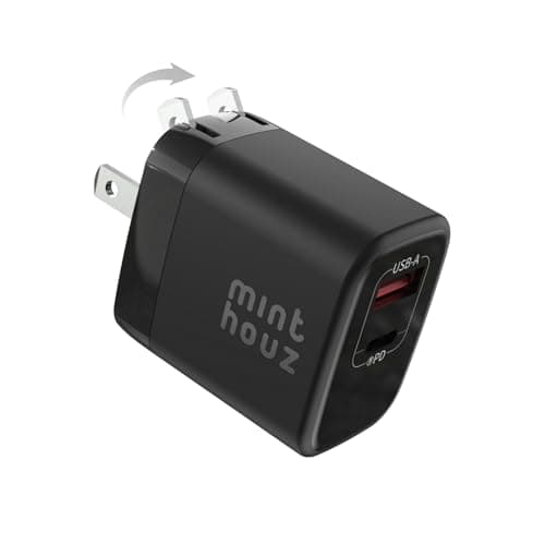 Minthouz 35W USB C Fast Charging Charger, Dual-Port GaN Nano Charger with Foldable Plug for iPhone 17/16/15 Series, iPad, Galaxy S24 Ultra and More Series - Image 1