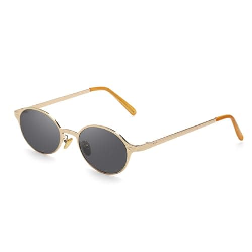 SODQW Trendy Oval Sunglasses for Women Small Gold Frame Fashion Designer Ladies Shades with UV400 Protection - Image 1