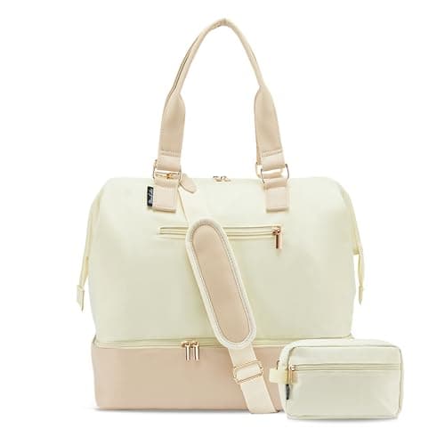 Mini Weekender Bags for Women, Travel Duffel Bag with Shoes Compartment, TSA Approved Overnight Bags with Toiletry Bag - Image 1