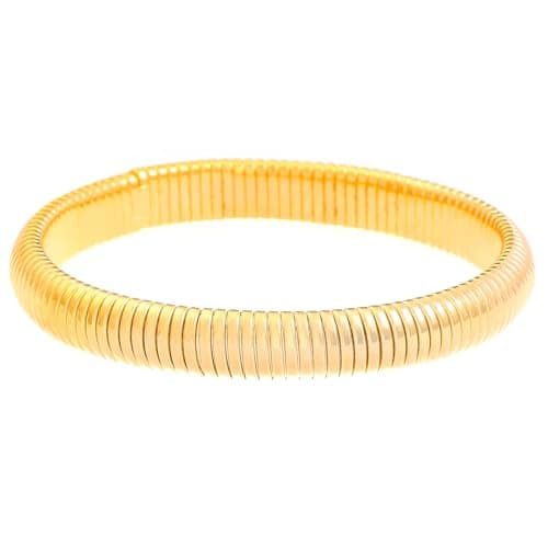 Bracelets Sets 14K Gold Plated Toned Bangle Coiled Design Minimalist Aesthetic Elegance Gift - Image 1