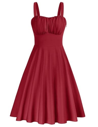 Belle Poque Red Dress for Women 2026 Summer Sleeveless Flowy Sundress Vintage Elegant Valentine's Day Dress XX-Large (xx_l) - Image 1