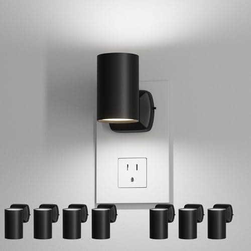 NOVELUX ETL Certified 5700K Night Light, Modern Nightlights Plug in Wall, Dusk to Dawn Sensor LED Night Light, Cool White, Adjustable Brightness, Bathroom Nightlight for Hallway, Stairway, 8 Pack - Image 1