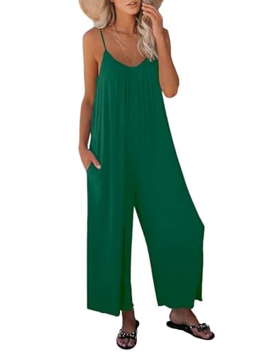 STOLKISS Women’s Summer Casual Sleeveless Spaghetti Strap Boho Wide Leg Jumpsuits Rompers Dressy 2025 Trendy Outfits Clothes - Image 1