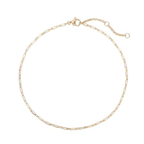 LOYATA Anklet Bracelet 14K Gold Plated Dainty Anklet Chain Waterproof Gold Chain Anklet for Women Cuban Beach Anklet Jewelry Gifts for Women 1 - Image 1