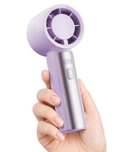 Gaiatop High Speed Handheld Fan, 1-100% Precise Turbo Personal Cooling, 4000mAh USB Rechargeable Battery Powered, Mini Portable Fan for Travel, Summer Outdoor Essentials, Gifts for Women Girls, Purple - Image 1