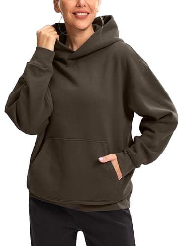 G Gradual Hoodies for Women Oversized Fleece Sweatshirt with Pocket Loose Fit Casual Athletic Workout Pullover, Apricot Brown, X-Large - Image 1