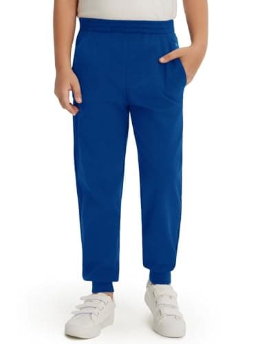 M MAELREG Boys Athletic Jogger Pants Fleece Stretch Water Resistant Sweatpants Zipped Pockets for Casual Activewear - Image 1