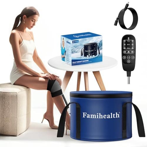 Cold Therapy Machine, Portable Ice Machine for Knee After Surgery, Programmable Knee Replacement Recovery System for Post Surgery Recovery Sports Injuries Reduce Swelling (Blue) - Image 1