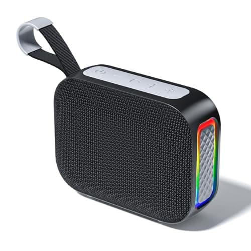 KASOHQEE Portable Bluetooth Speaker with RGB Lights, IPX5 Waterproof Wireless Speaker for Outdoor & Home, 5.4 Bluetooth, 15H Playtime, TWS Pairing, Lightweight Hiking Speaker Support TF/USB/AUX - Image 1