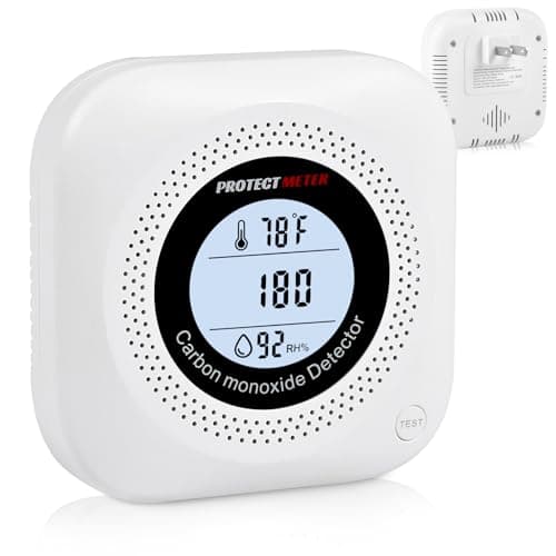 Carbon Monoxide Detector Plug in with Temperature & Humidity, 3-in-1 Portable CO Detector for Travel, Hotel, Home and RV Safety, Carbon Monoxide Alarm with Real-Time CO Monitor Display - Image 1