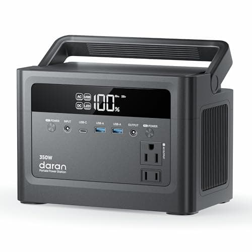 2026 Portable Power Station 350W, 288Wh LiFePO4 Battery Backup, Power Bnak with AC Outlet 110V/ 700W Surge, Solar Generator Fast Charging for Winter Storm, Hurricane Emergency, Home Use, Road Trips