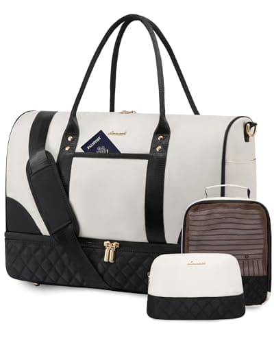 LOVEVOOK Large Travel Duffle Bags For Women,Weekender Bag With Shoe Compartment Amp Wet Pocket,Hospital Bag For Women Labor Delivery,Carry On Overnight Bag With Wet Pocket,Gym Sleepover Bags - Image 1