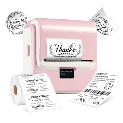 ORGSTA Label Maker Machine with Tape, T003 Thermal Label Maker, 2 Inch Bluetooth Label Printer Compatible with Phone & PC, Sticker Printer Barcode Thermal Maker for Small Business, Home, School - Image 1