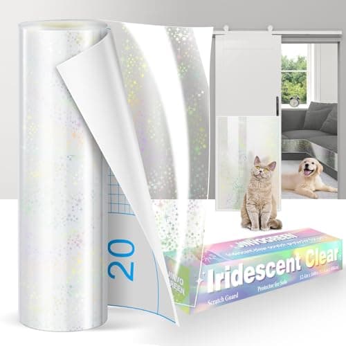 JINVOGREEN Iridescent Cat Scratch Furniture Protector, 160" x 12.4" Clear Anti Cat Scratch Protector, Thickened Self-Adhesive Furniture Cat Scratch Protector - Image 1