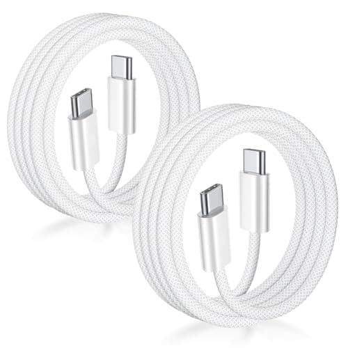 USB C to USB C Cable 3FT Certified 2Pack 60W usbc Woven Fast Charging Type C Charger Cord Compatible with iPhone 17/16 Pro Max Plus Samsung S23 Note 20 iPad Pro Air Mini MacBook Air - Image 1