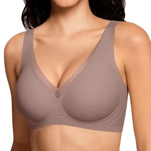 LetsJoli Wireless Jelly Bras for Women No Underwire Seamless Push Up Comfortable Tshirt Bralettes Everyday Bra(Grey,S) - Image 1