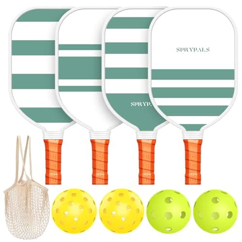 Pickleball Paddles,USAPA Approved Pickleball Paddles Set Premium Pickleball Paddle, 4 Pickleball Balls & 1 Carry Bag Gifts for Women Men Beginners & Pros Players - Image 1