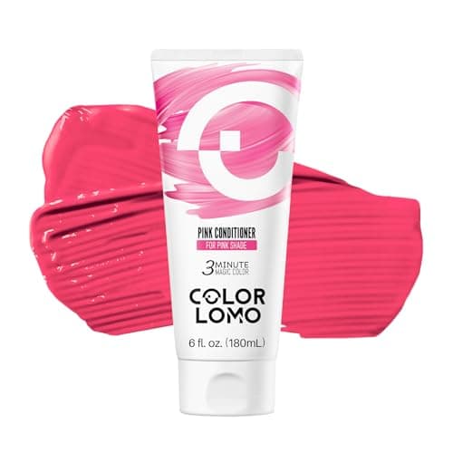 COLORLOMO Semi Permanent Hair Color - 6 oz Color Depositing Conditioner with Shea Butter & Almond Oil- Color Conditioner Depositing Hair Mask - Vegan, Paraben, Ammonia & Sulfate Free -Pink - Image 1