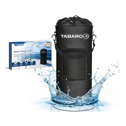 Boat Trash Can, Fits 10-13 Gallon Bags, Reusable Marine Trash Bag Boat Accessories, Odor & Leak Resistant, Easy Mount for Fishing, RV, Kayak & Pontoon Boats, Cool Boating Gifts for Men & Boat Owners - Image 1