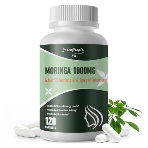 Moringa Capsules 1000mg with Turmeric, Green Tea & Ginger Extract - 7-in-1 Superfood Supplement for Energy, Immune Support & Joint Comfort - Vegan, Non-GMO Antioxidant Blend for Men & Women, 120 Ct - Image 1