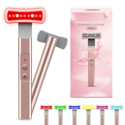 Red Light Therapy for Face, 6 in 1 LED Light Therapy Eye Equipment for Skin,Face Wand with Facial Massager, Skincare Facial Wand,Vibration, Thermal, Microcurrent,Portable Beauty Tools - Image 1