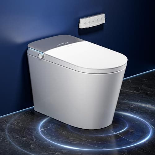 RekeSmt Smart Toilet Bidet with Built-in Tank and Pump, Auto Open Close Lid Smart Bidet Toilet, Foam Shield, Foot Sensor Operation, Auto Flush Elongated One Piece Electric Toilet RKS-X700 MAX - Image 1