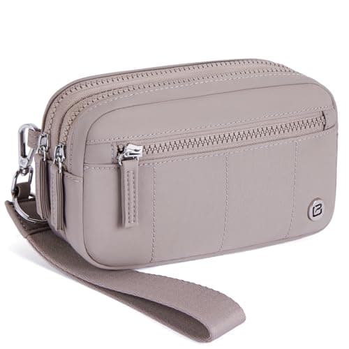 POIUGOYA Small Nylon Crossbody Bags for Women,RFID Wristlet Purse Built in Wallet, 4 Zipper Crossbody Wallet Phone Organizer - Image 1