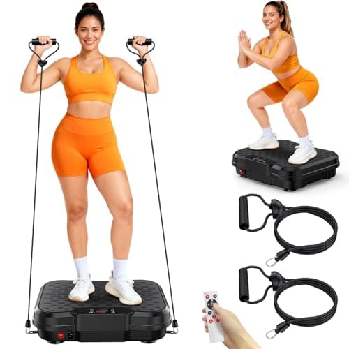 Vibration Plate Exercise Machine for Lymphatic Drainage, Shake Plate Full Body Workout Vibrating Platform for Weight Loss, Vibrate Fitness Platform for Home Women Men - Image 1