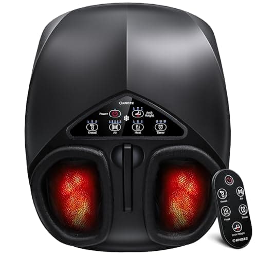 KNQZE Shiatsu Foot Massager with Heat and Remote, 2026 Upgraded Lift-Arch Design, 3D Deep Kneading, Relief for Plantar Fasciitis and Foot Pain, Fits Up to Men Size 14, Ideal Gift for Mom Women Men - Image 1