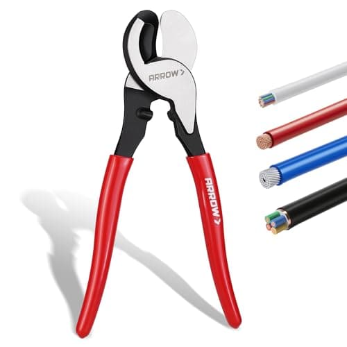 ARROW 9.5” Cable Cutter High Leverage, Wire Cutters Heavy Duty with Thick Dip-Grip Handle, CR-V Steel, Cutter Tool for 4/0 Aluminum, 2/0 Soft Wire, and 100PR 24AWG Communications Cable - Image 1