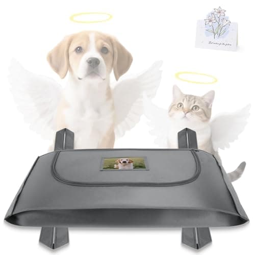 COSOWO Pet Burial Bag, Dignified Leak-Proof Deceased Pet Body Bag with Memorial Keepsake Card, XS–L for Rabbits, Kittens & Small Dogs, Grey, L - Image 1