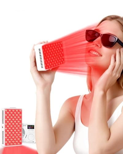 Red Light Therapy for Face and Body, Portable Red Light Therapy Panel, 660nm Red Light and 850nm Infrared Light for Pain Relief, Skin Care, Red Light for Sleep, Rechargeable and Great for Travel - Image 1