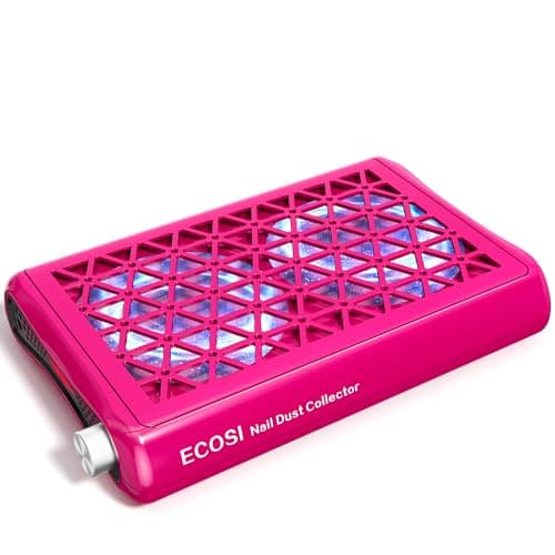 ECOSI Nail Dust Collector, 8000RPM & 1600PA Dual Turbo Professional Vacuum Fan Dust Extractor with 30 Pcs Filter Papers, Stepless Adjustable Suction for Manicure, Salon Nail Tech & Home - Image 1