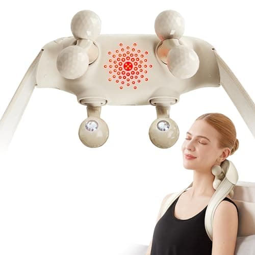 SKG FSA Eligible Cordless Neck Massager for Pain Relief Deep Tissue, Shiatsu Shoulder Massager with Heat, Massage Tools for Trapezius, Lymphatic Drainage, Relaxation Therapy, HSA Items H7 Ultra - Image 1