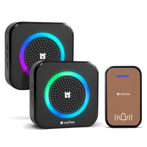 Wireless Doorbell, Waterproof Door Bell with 1000ft Range, 63 Adjustable Chimes, 4 Volume Level Modes from Infant Sleep to Elderly Assistance (1*Doorbell & 2*Chime) - Image 1
