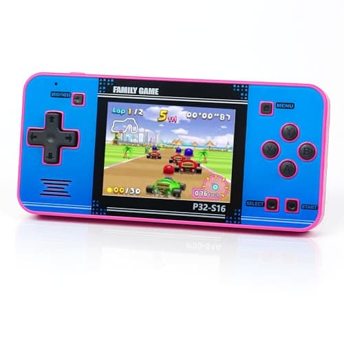 Handheld Game for Kids ,Built-in 220 32-bit Video Games, 3.0” IPS Screen, Rechargeable Portable Game , Travel Mini Arcade Electronic Toys Gift for Boys and Girls (Pink+Blue) - Image 1