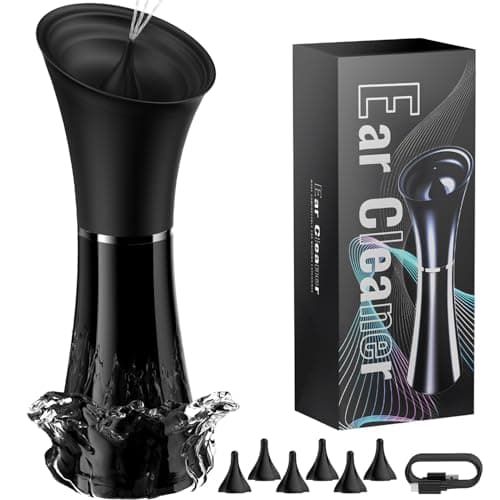 Ear Wax Removal - Electric Ear Cleaner with IPX7, Water Powered Ear Cleaning Tool with Irrigation Flusher, 6 Tips, 4 Pressure Settings - Safe & Effective for Ear Wax Cleaning Gifts for Women Men - Image 1