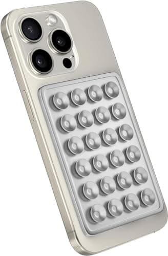 ZB.soar Suction Phone Case Mount, Silicone Hands Free Phone Accessory Holder, Mirror Shower Phone Holder, for Tiktok Videos and Selfies (Gray) - Image 1