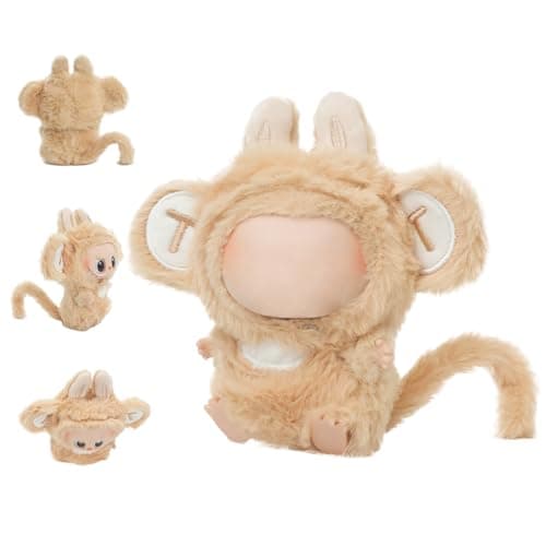 HiOKOU Clothes for labubu 17cm Accessories Suit Cute Clothes for Doll Dress up Animal Style Outfits (NO Doll)(Monkey) - Image 1