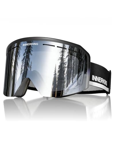 Innerking Ski Goggles Men Women- OTG Snow Snowboard Skiing Goggles HD28 Anti Fog Snow Sports Goggles- 100% UV400 Protection Snowboarding Goggles