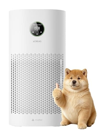 xCREAS Air Purifiers for Home with Matter – Covers 2580ft² Compatible with Google Home, Alexa & Smarthings, HEPA 13 & Washable Pre-Filter, Voice Control Home Automation - Image 1